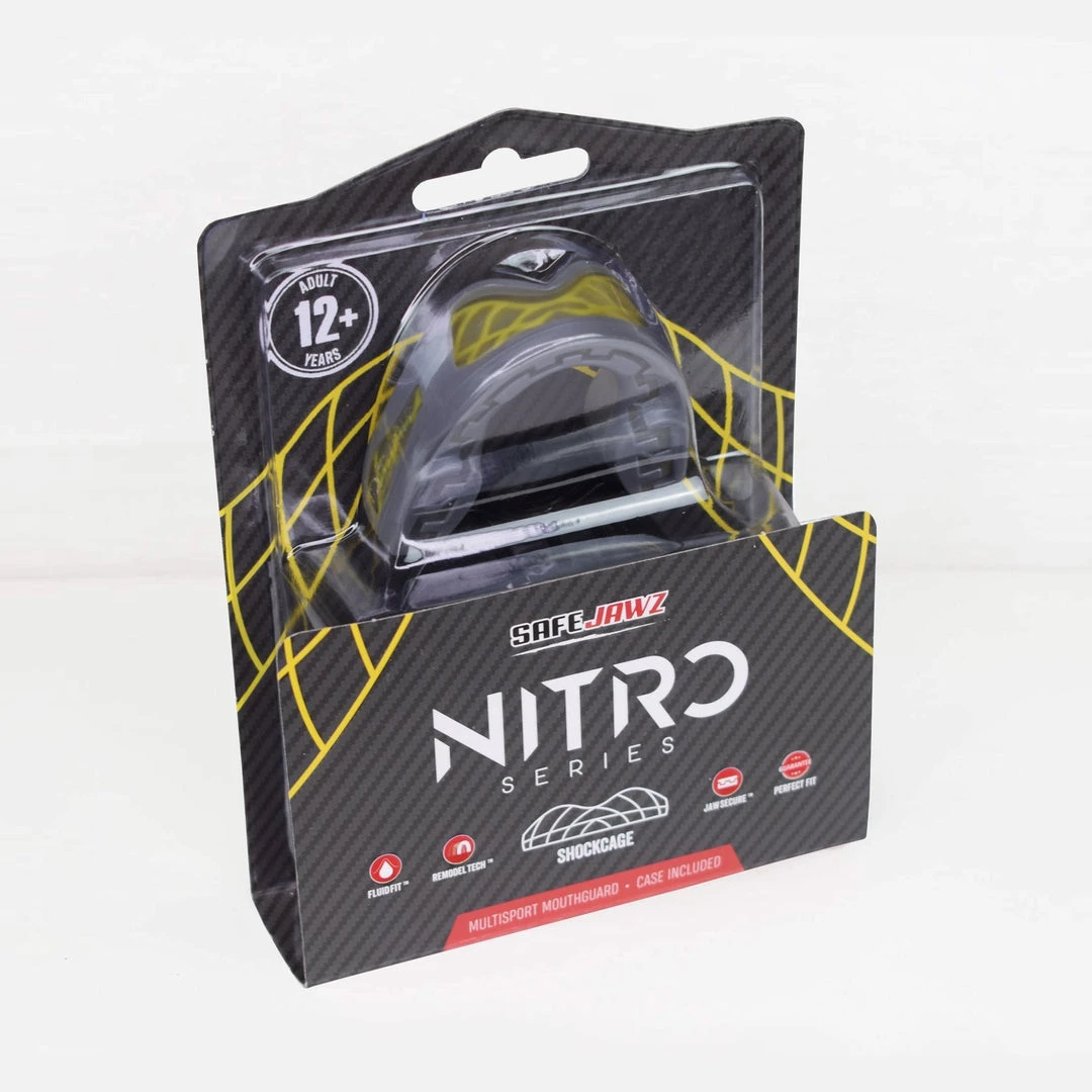 SAFE JAWZ SAFEJAWZ Nitro Mouthguard - Grey/yellow PROTECTION 9 SAFE JAWZ SAFEJAWZ Nitro Mouthguard - Grey/yellow PROTECTION