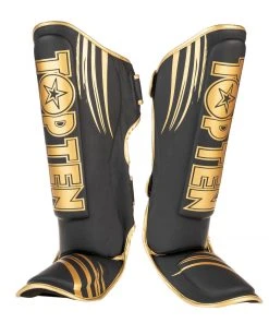 PROTECTION Top Ten Shin Guards SuperLight - Black/gold, 32194-92