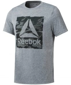 Reebok Camo Logo T-Shirt Grey, CF3849 T-Shirts