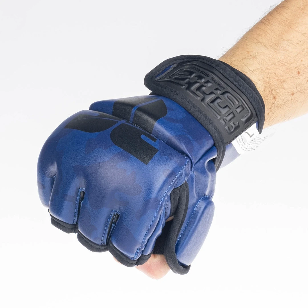MMA Gloves Fighter Competition - Blue/camo, FMG-002CBU 10 MMA Gloves Fighter Competition - Blue/camo, FMG-002CBU