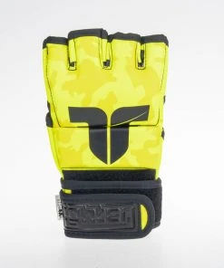 MMA Gloves Fighter Competition - Neon Yellow/camo, FMG-002CNY