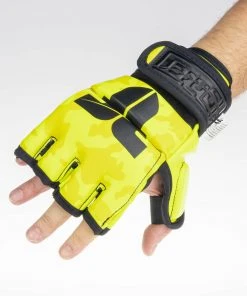 MMA Gloves Fighter Competition - Neon Yellow/camo, FMG-002CNY