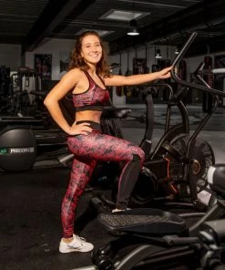 Hayashi Flowers Leggings - Red/black