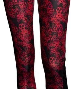 Hayashi Flowers Leggings - Red/black