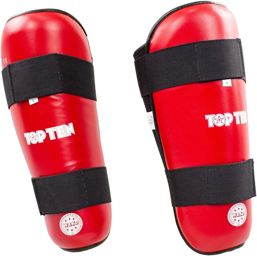 PROTECTION Shinguards Top Ten WAKO - Red 3 PROTECTION Shinguards Top Ten WAKO - Red