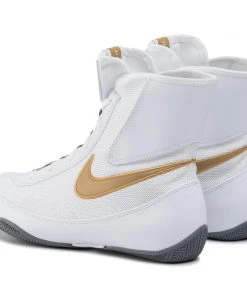 Nike Machomai 2 Boxing Shoes - White/gold 11 Nike Machomai 2 Boxing Shoes - White/gold