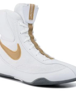 Nike Machomai 2 Boxing Shoes - White/gold 14 Nike Machomai 2 Boxing Shoes - White/gold